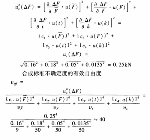 合成標(biāo)準(zhǔn)不確定度計(jì)算方法